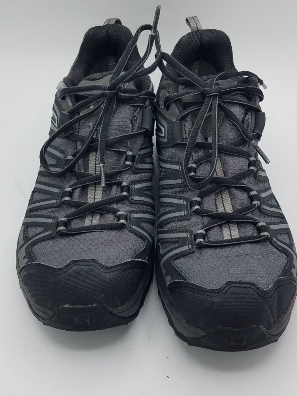 Salomon X Crest GTX Hiking Shoes Mens 10 GoreTex Contagrip Black Gray 408297